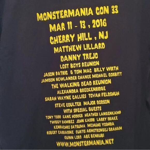 MONSTER-MANIA 2016 CON #33 T-shirt, Size M, New without Tag, Crispy - Picture 4 of 4
